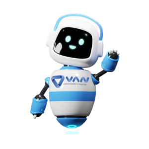robozinho VAN acenando_com logo robozinho VAN acenando_com logo